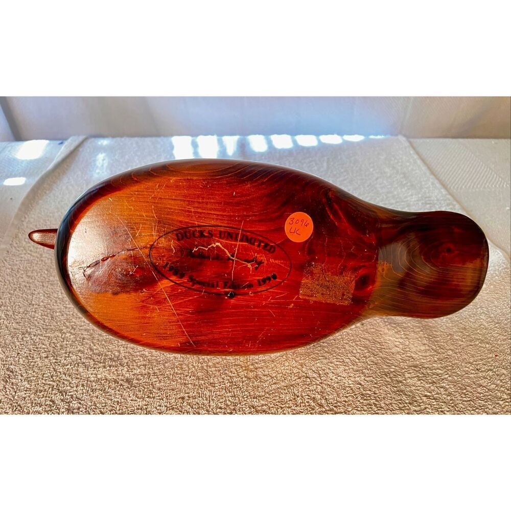 *VERY RARE* Ducks Unlimited Valarie Bundy 1989 Special Edition 1990 Wooden Decoy - Picture 10 of 13